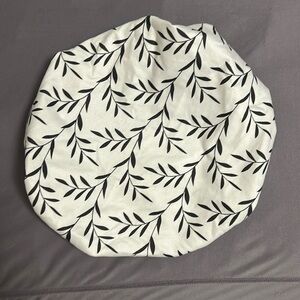Scrub cap. Hello headbands. Like new. White with black leaves.